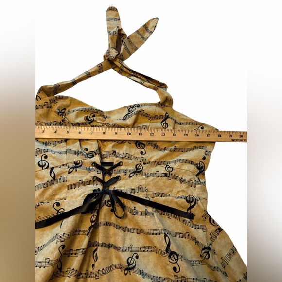 Ladies Halter Music Note Dress-Crinoline-Zip Back-Adjustable Bodice-Size XL - Picture 11 of 11
